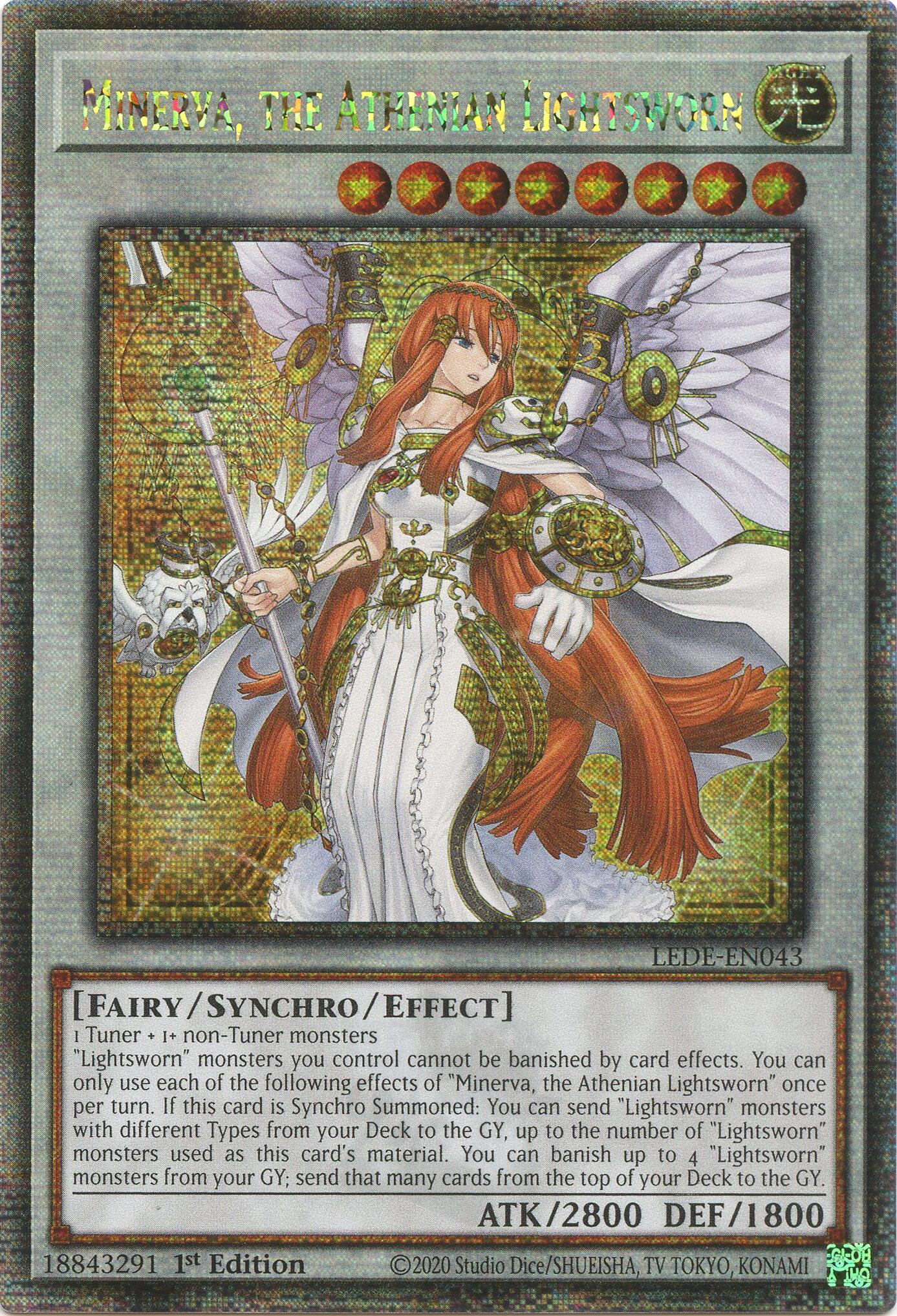 Minerva, the Athenian Lightsworn (Quarter Century Secret Rare) [LEDE-EN043] Quarter Century Secret Rare | Tables and Towers