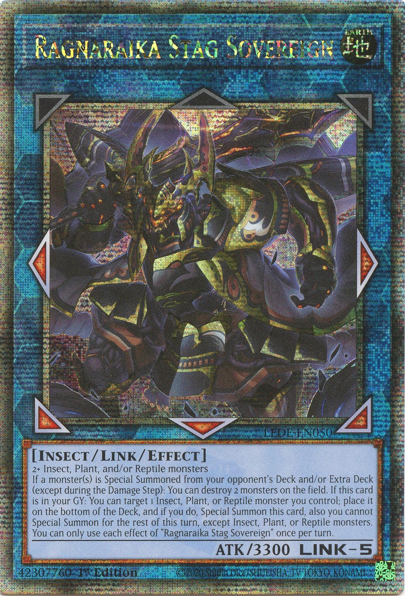 Ragnaraika Stag Sovereign (Quarter Century Secret Rare) [LEDE-EN050] Quarter Century Secret Rare | Tables and Towers