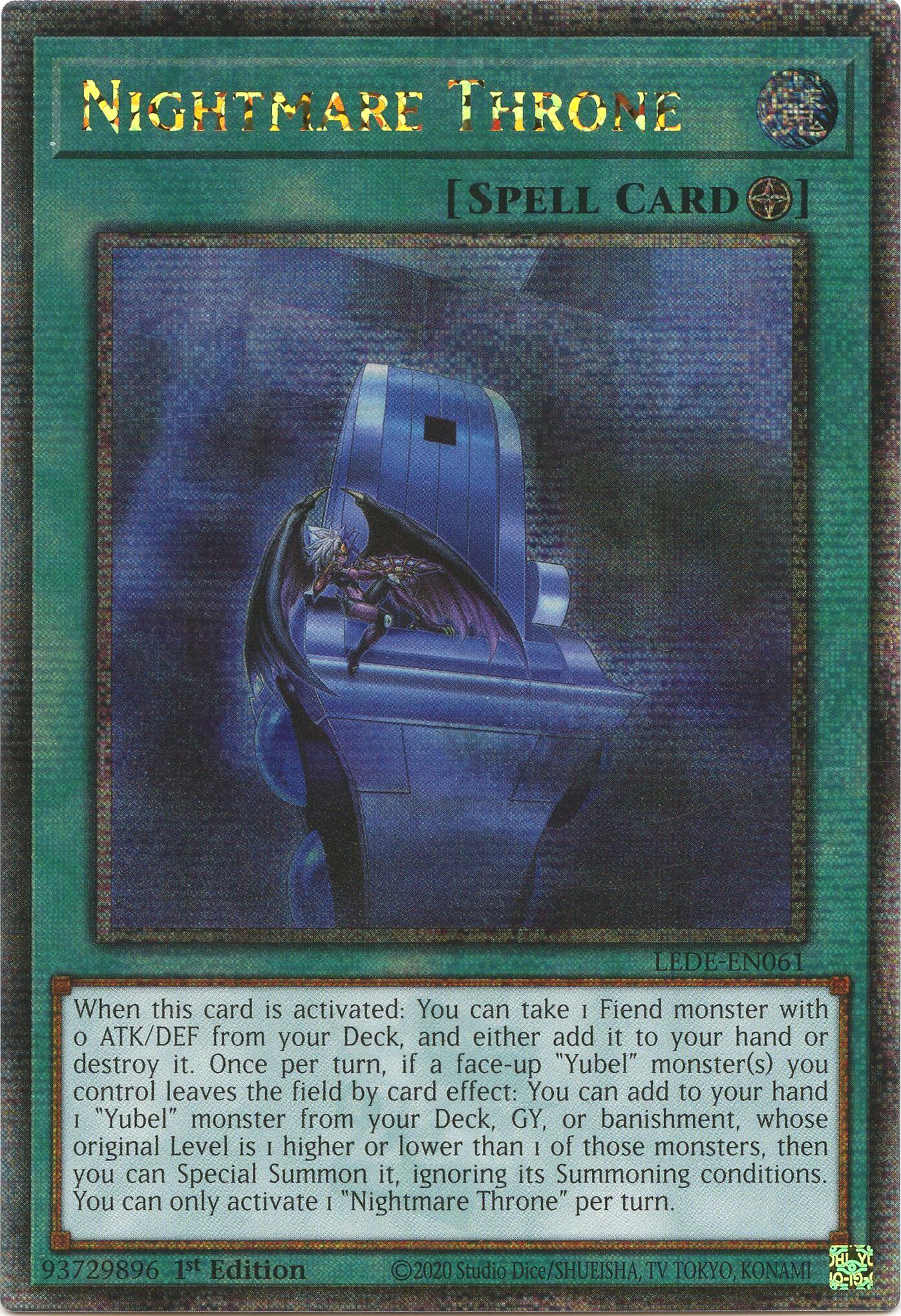 Nightmare Throne (Quarter Century Secret Rare) [LEDE-EN061] Quarter Century Secret Rare | Tables and Towers