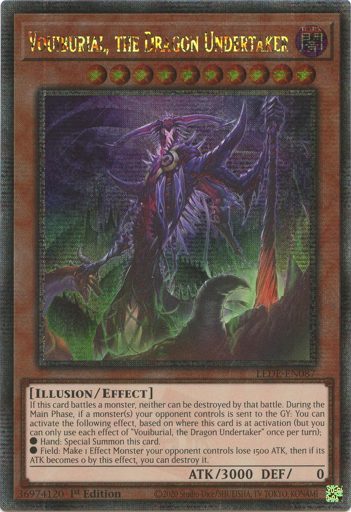 Vouiburial, the Dragon Undertaker (Quarter Century Secret Rare) [LEDE-EN087] Quarter Century Secret Rare | Tables and Towers