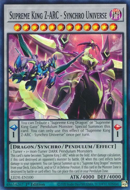 Supreme King Z-ARC - Synchro Universe [LEDE-EN100] Super Rare | Tables and Towers