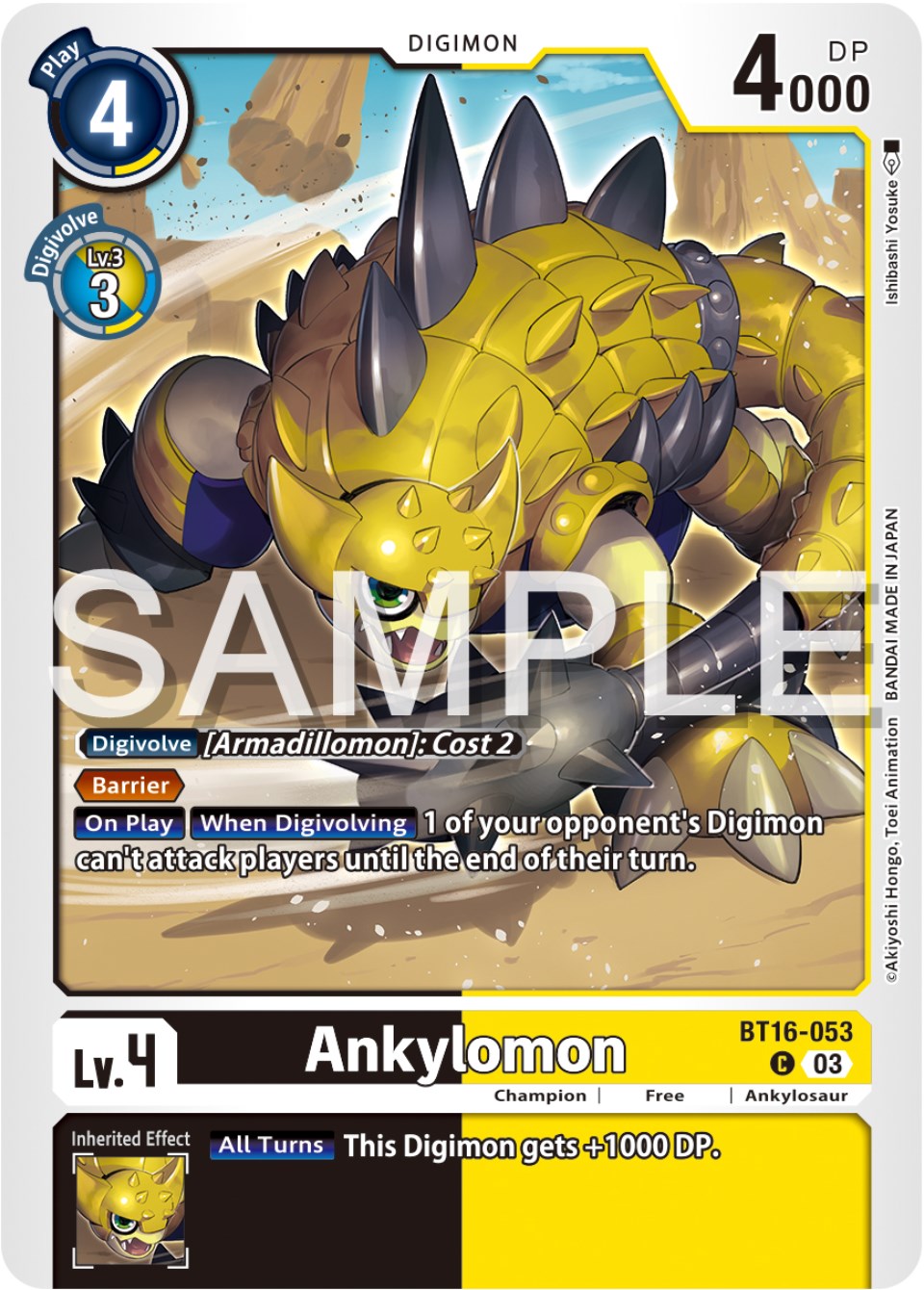 Ankylomon [BT16-053] [Beginning Observer] | Tables and Towers