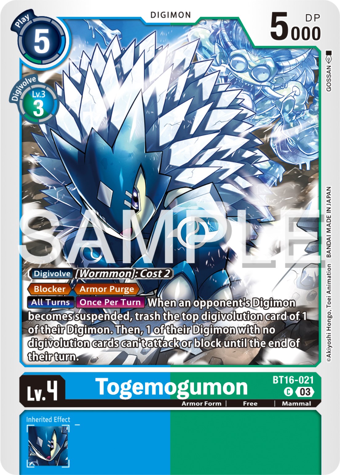 Togemogumon [BT16-021] [Beginning Observer] | Tables and Towers