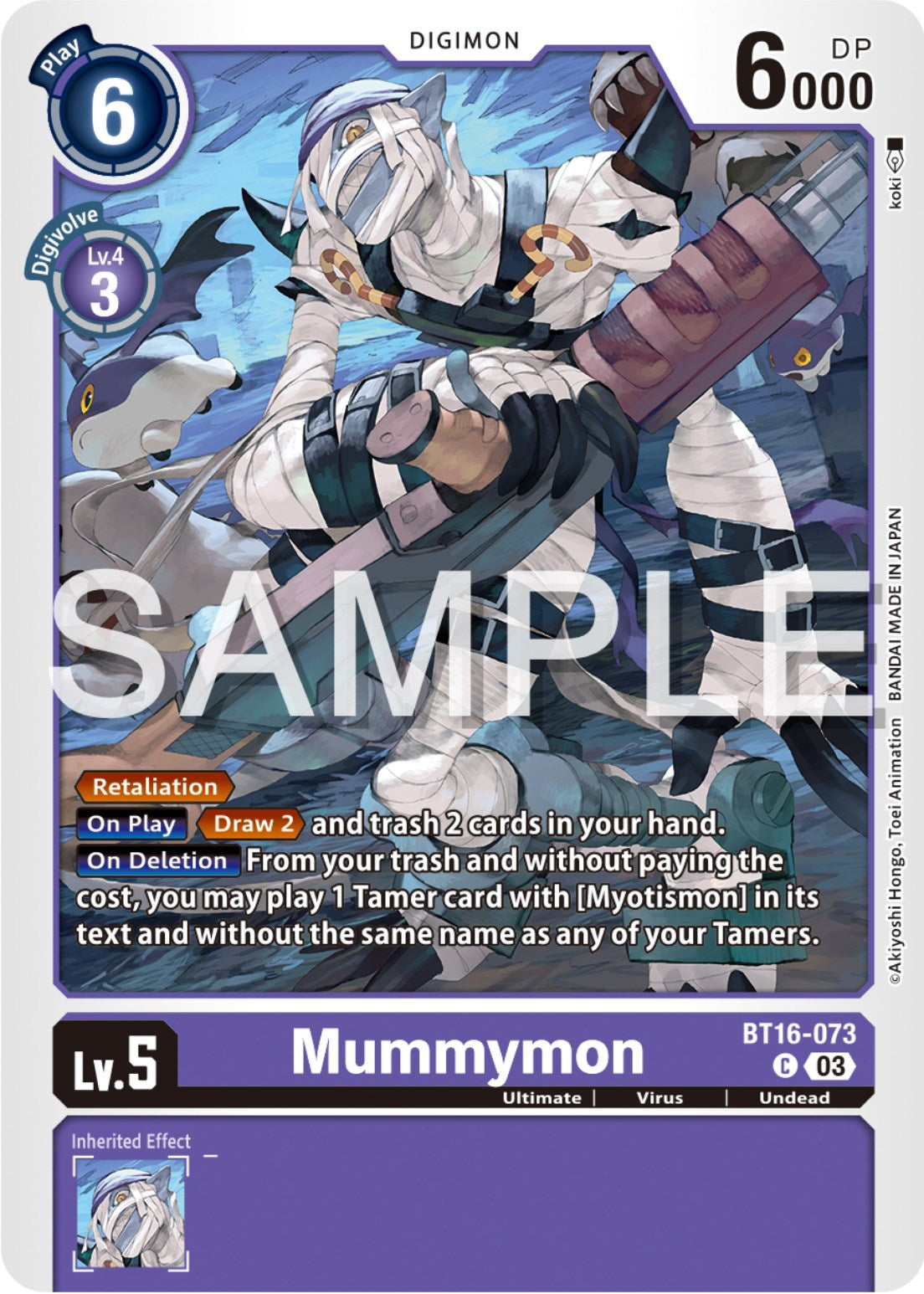 Mummymon [BT16-073] [Beginning Observer] | Tables and Towers