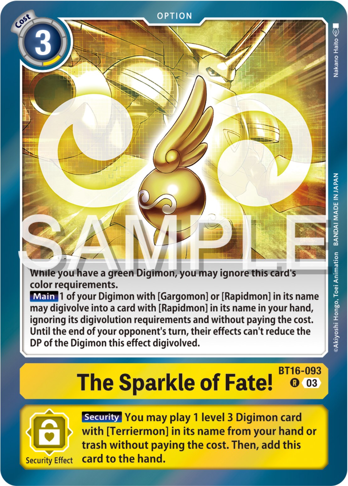 The Sparkle of Fate! [BT16-093] [Beginning Observer] | Tables and Towers