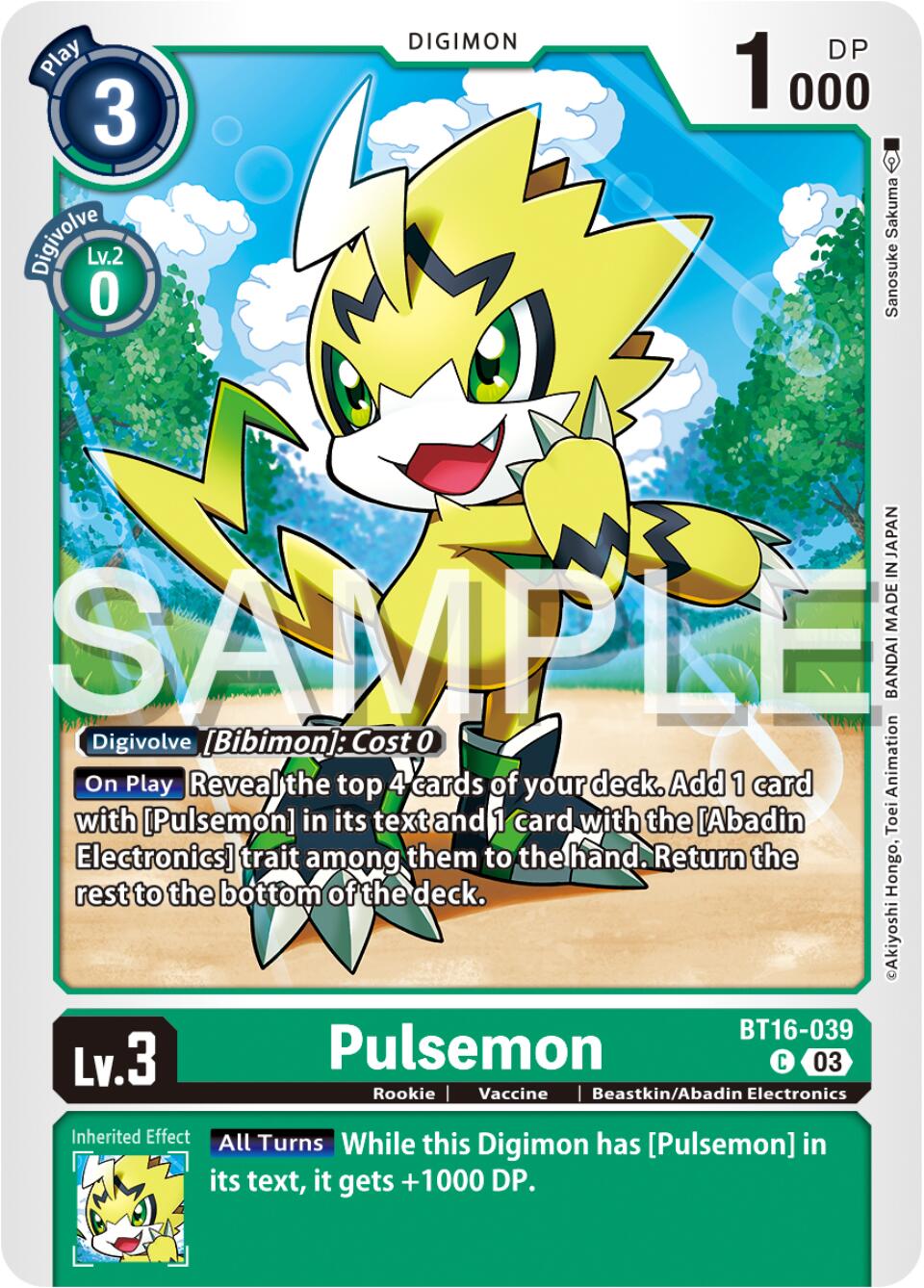 Pulsemon [BT16-039] [Beginning Observer] | Tables and Towers