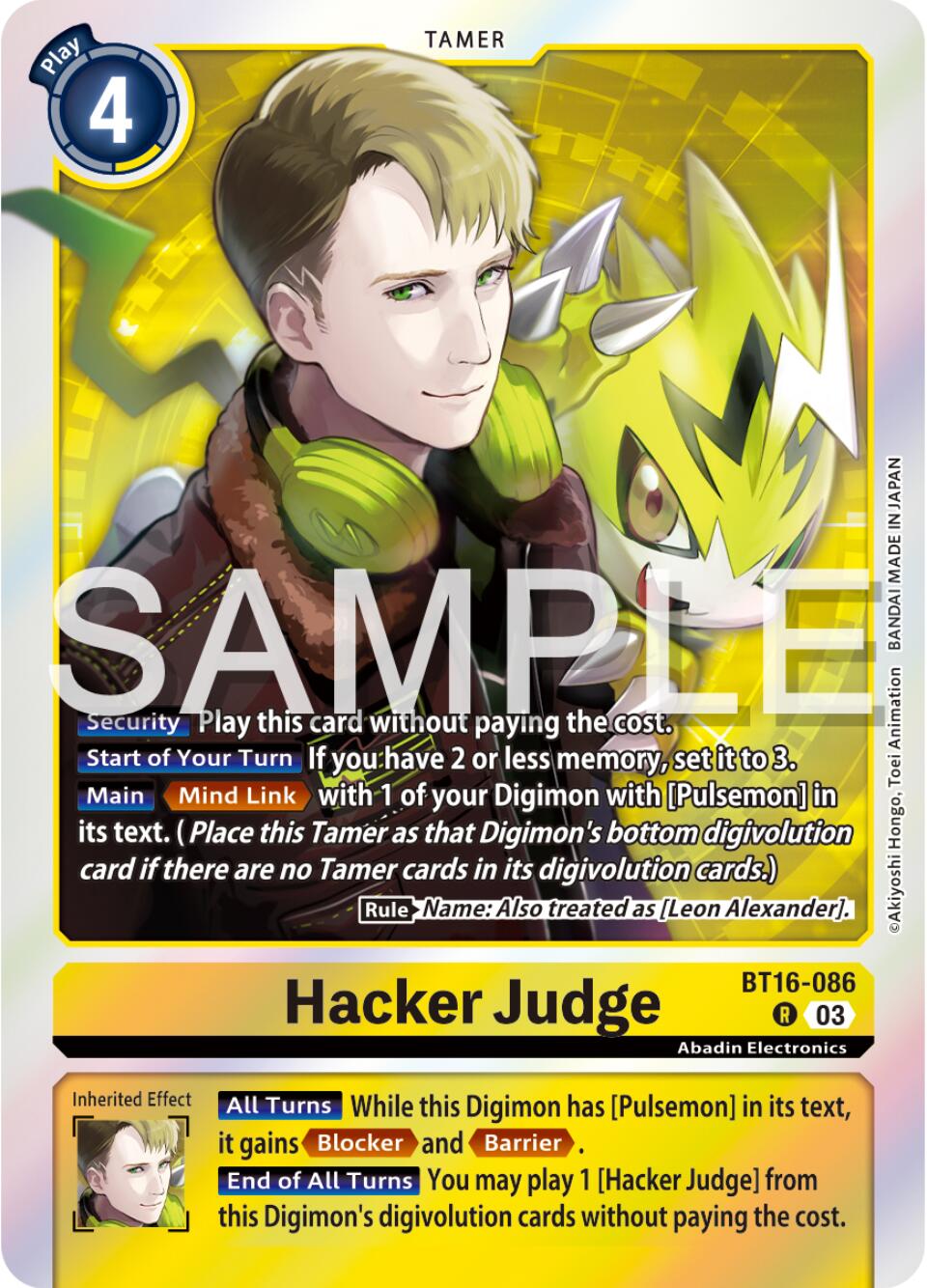 Hacker Judge [BT16-086] [Beginning Observer] | Tables and Towers