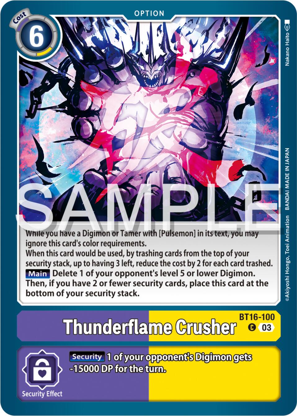 Thunderflame Crusher [BT16-100] [Beginning Observer] | Tables and Towers