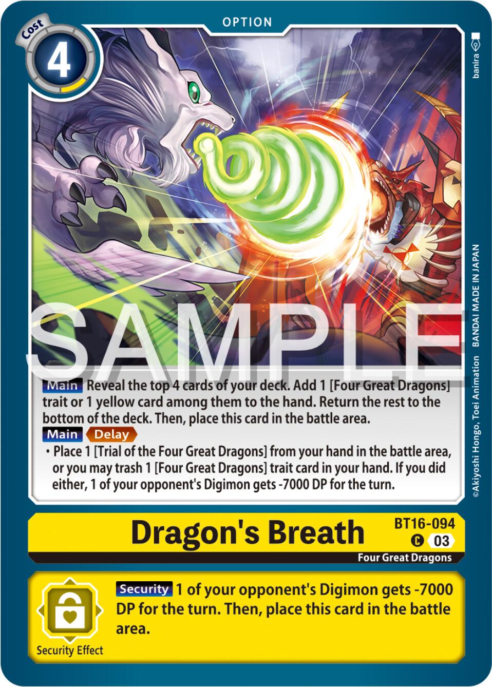 Dragon's Breath [BT16-094] [Beginning Observer] | Tables and Towers