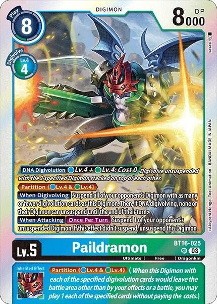 Paildramon [BT16-025] [Beginning Observer] | Tables and Towers