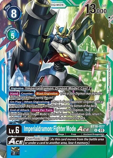 Imperialdramon: Fighter Mode Ace [BT16-027] [Beginning Observer] | Tables and Towers