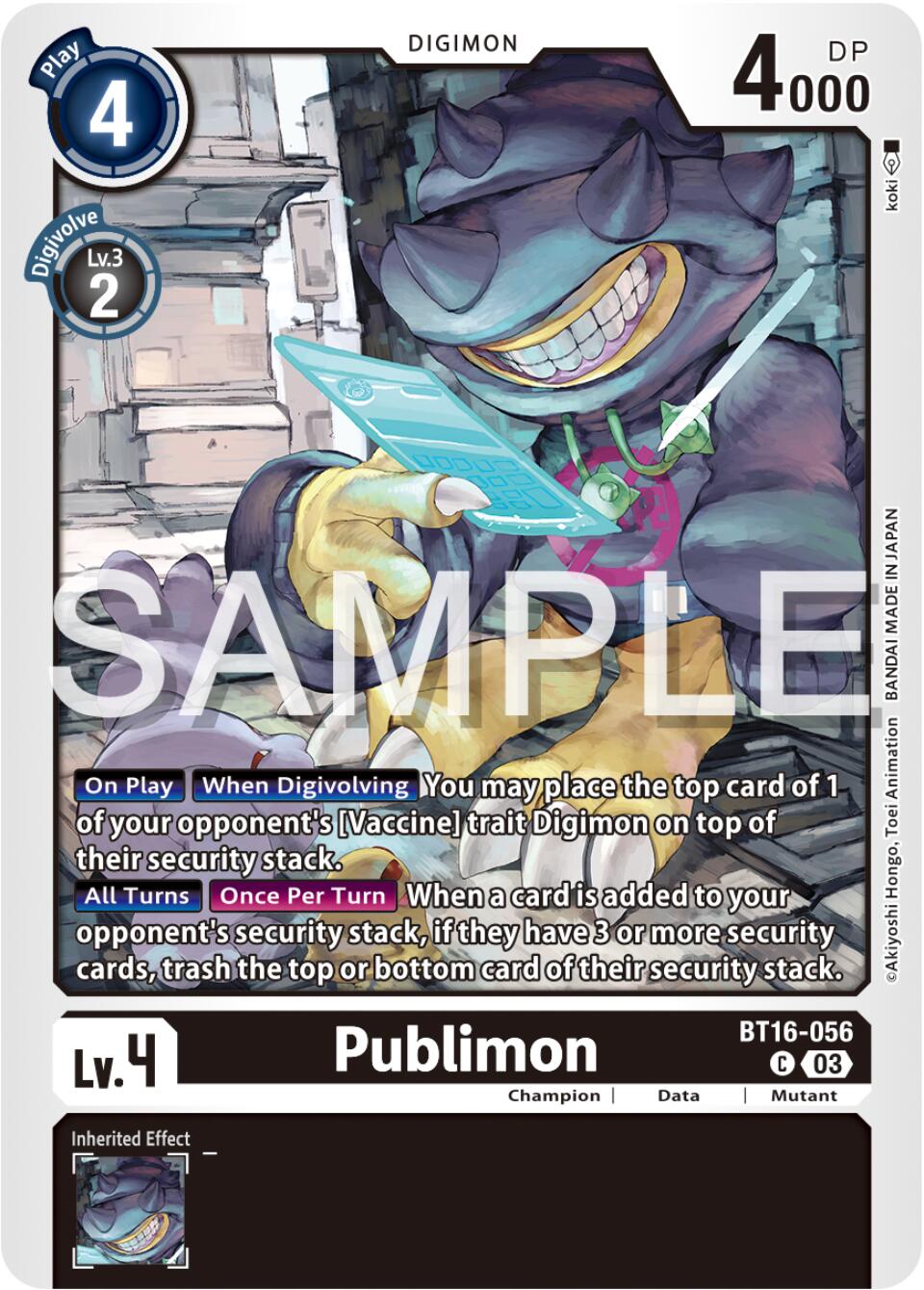 Publimon [BT16-056] [Beginning Observer] | Tables and Towers