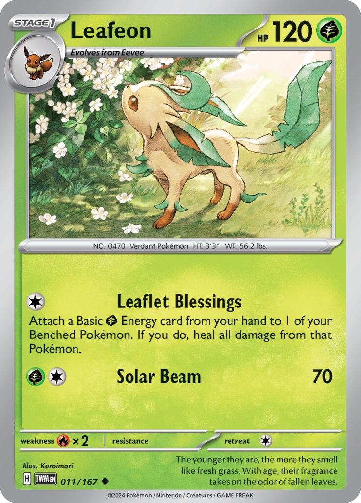 Leafeon (011/167) [Scarlet & Violet: Twilight Masquerade] | Tables and Towers