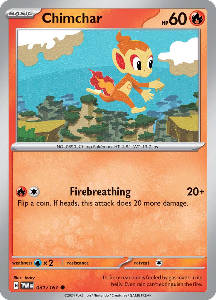 Chimchar (031/167) [Scarlet & Violet: Twilight Masquerade] | Tables and Towers