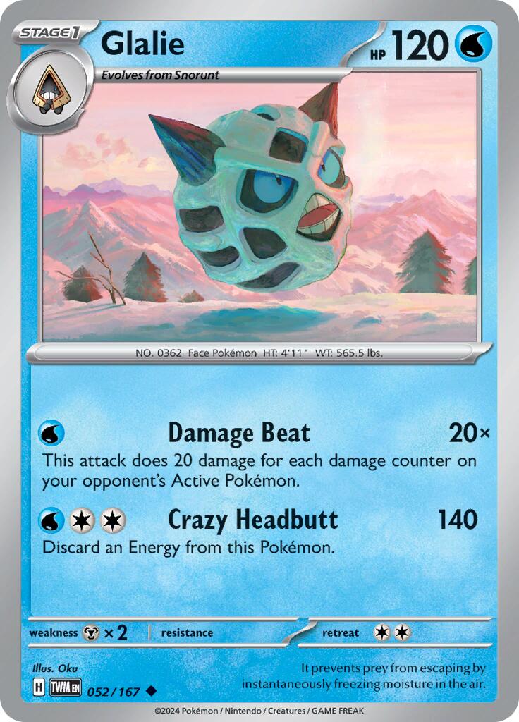 Glalie (052/167) [Scarlet & Violet: Twilight Masquerade] | Tables and Towers