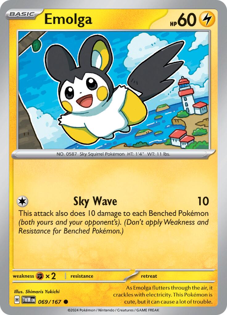 Emolga (069/167) [Scarlet & Violet: Twilight Masquerade] | Tables and Towers