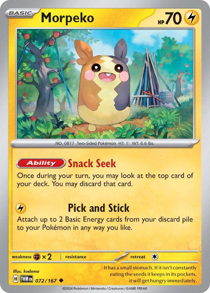 Morpeko (072/167) [Scarlet & Violet: Twilight Masquerade] | Tables and Towers