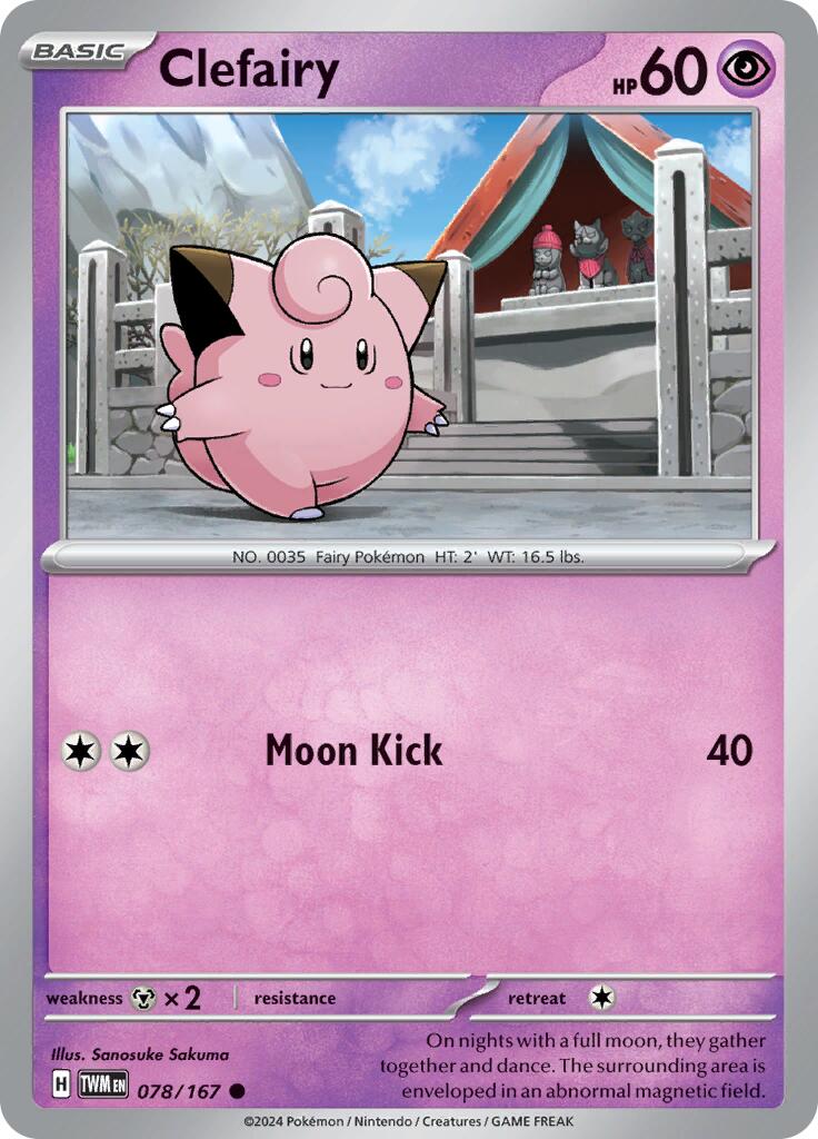 Clefairy (078/167) [Scarlet & Violet: Twilight Masquerade] | Tables and Towers