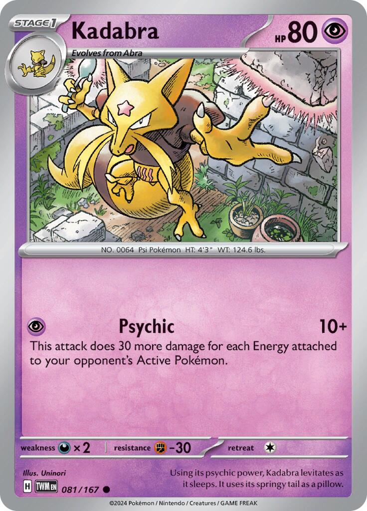 Kadabra (081/167) [Scarlet & Violet: Twilight Masquerade] | Tables and Towers