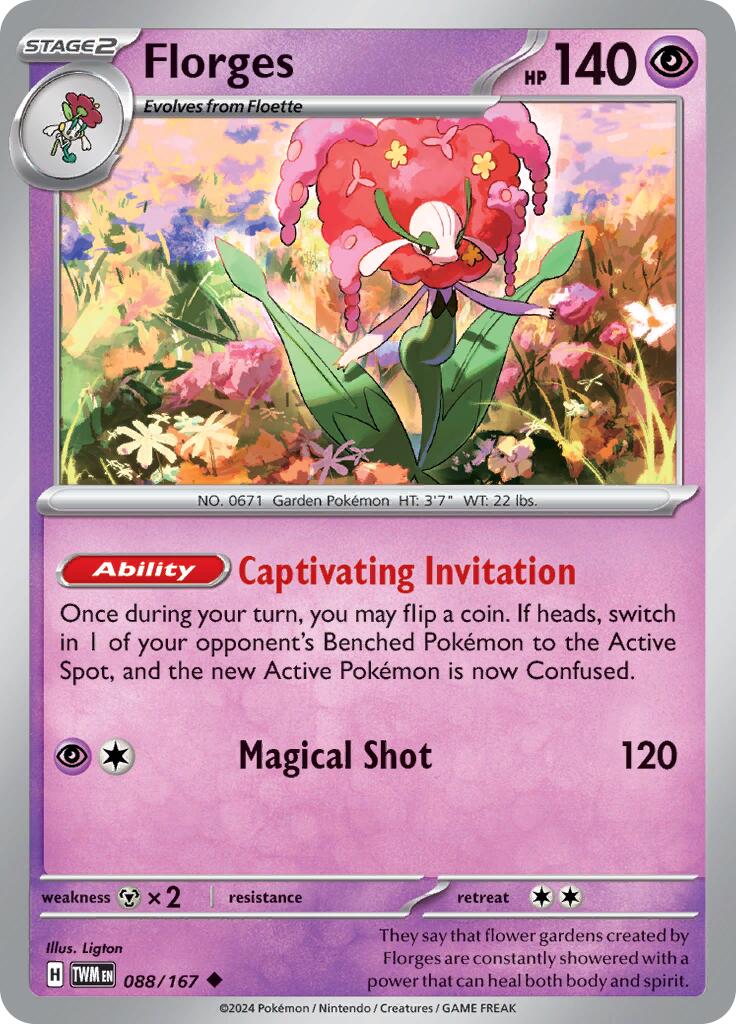 Florges (088/167) [Scarlet & Violet: Twilight Masquerade] | Tables and Towers