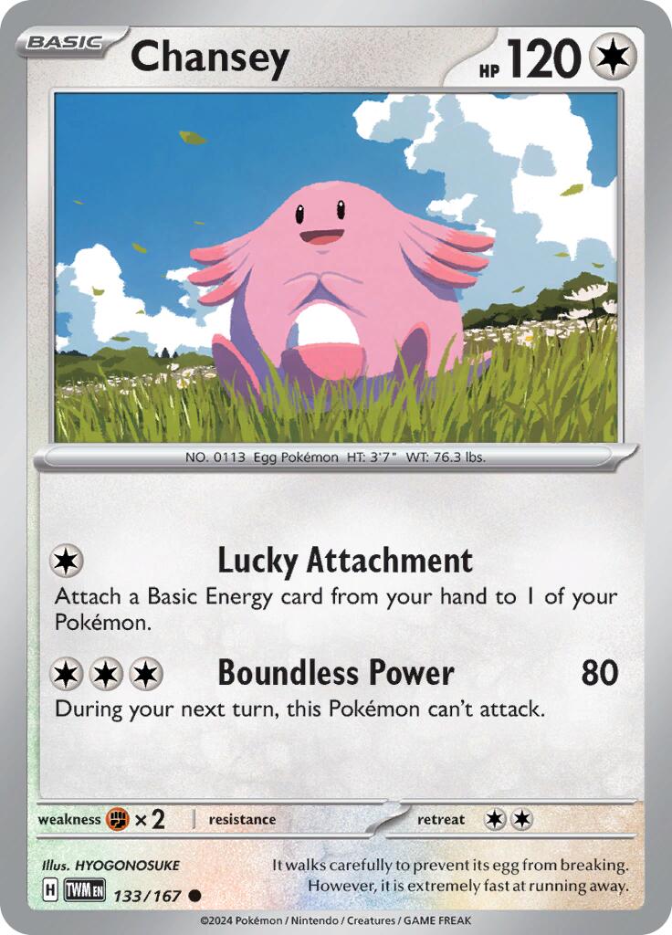 Chansey (133/167) [Scarlet & Violet: Twilight Masquerade] | Tables and Towers