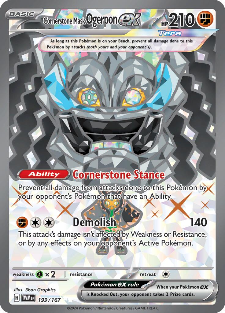 Cornerstone Mask Ogerpon ex (199/167) [Scarlet & Violet: Twilight Masquerade] | Tables and Towers