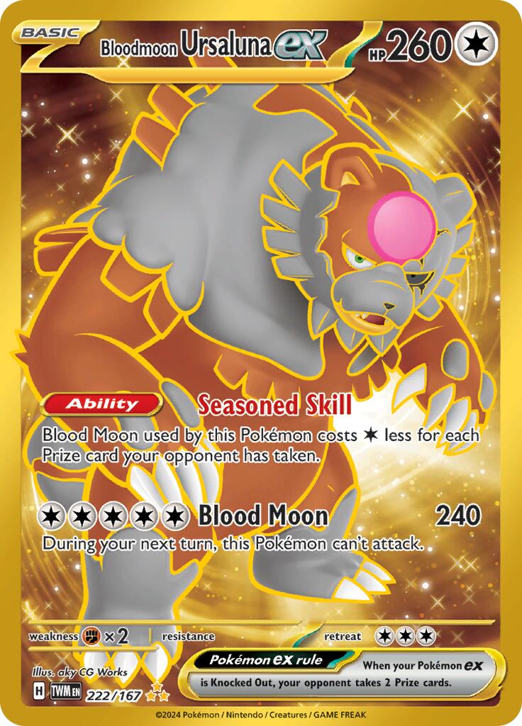 Bloodmoon Ursaluna ex (222/167) [Scarlet & Violet: Twilight Masquerade] | Tables and Towers