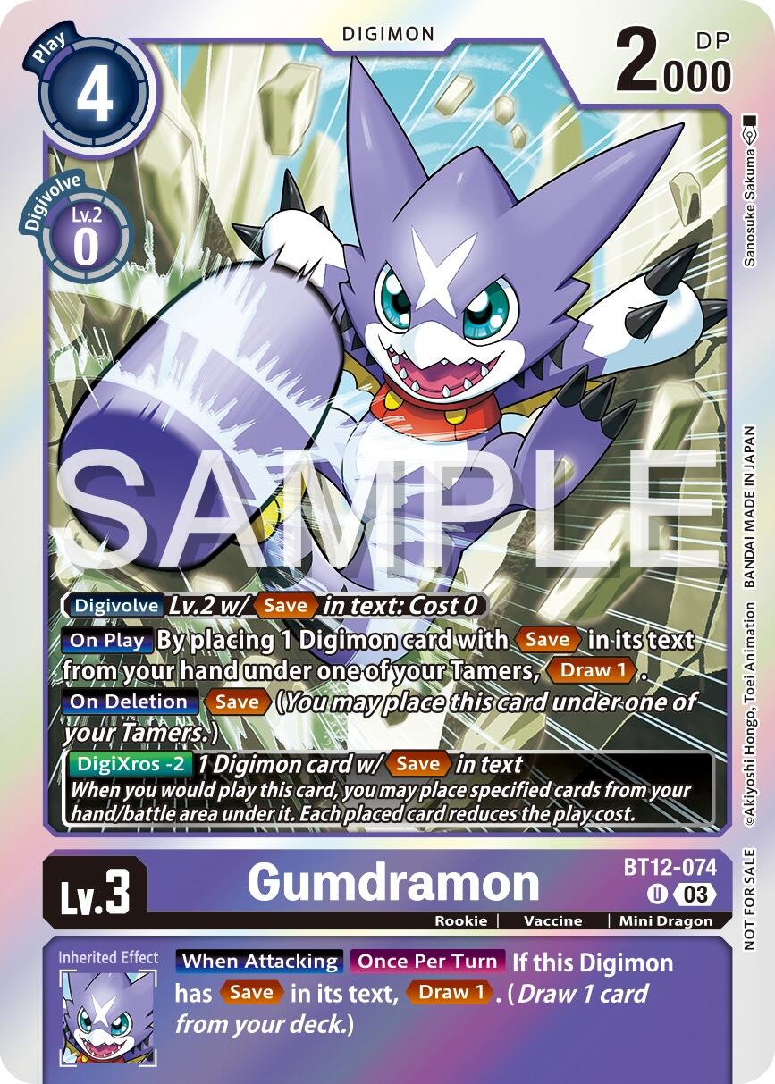 Gumdramon [BT12-074] (Official Tournament Vol.13 Winner Pack) [Across Time Promos] | Tables and Towers