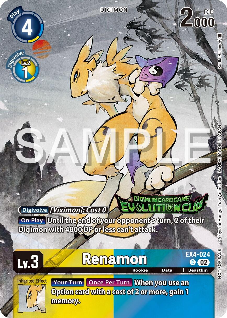 Renamon [EX4-024] (2024 Evolution Cup) [Alternative Being Booster Promos] | Tables and Towers