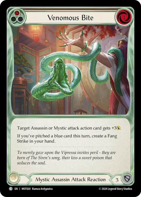 Venomous Bite (Red) [MST020] (Part the Mistveil)  Rainbow Foil | Tables and Towers