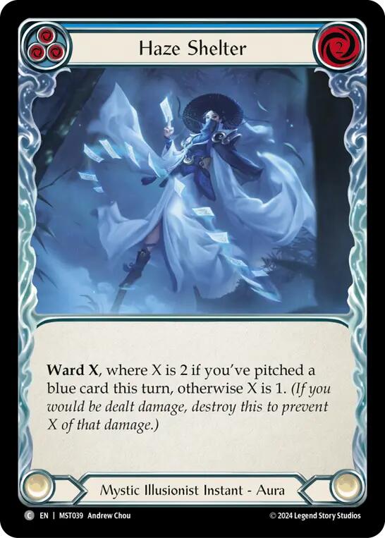 Haze Shelter (Blue) [MST039] (Part the Mistveil)  Rainbow Foil | Tables and Towers