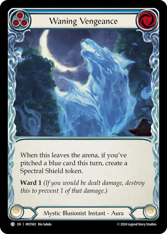 Waning Vengeance (Blue) [MST042] (Part the Mistveil) | Tables and Towers