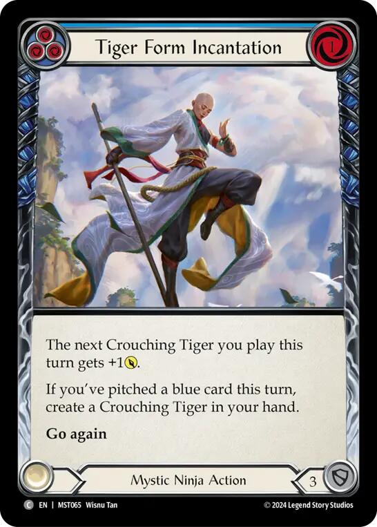 Tiger Form Incantation (Blue) [MST065] (Part the Mistveil) | Tables and Towers