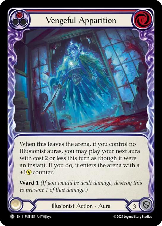 Vengeful Apparition (Red) [MST155] (Part the Mistveil)  Rainbow Foil | Tables and Towers