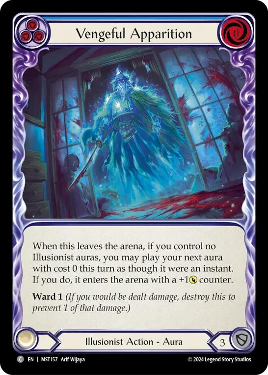 Vengeful Apparition (Blue) [MST157] (Part the Mistveil)  Rainbow Foil | Tables and Towers