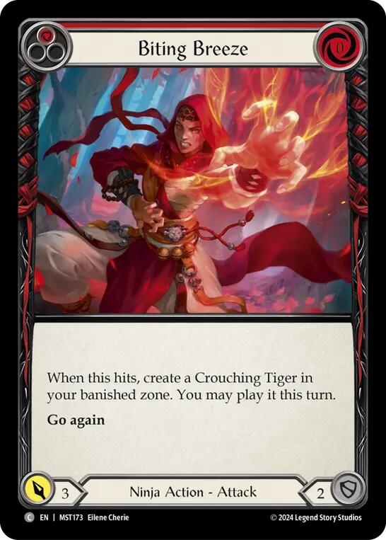 Biting Breeze (Red) [MST173] (Part the Mistveil)  Rainbow Foil | Tables and Towers