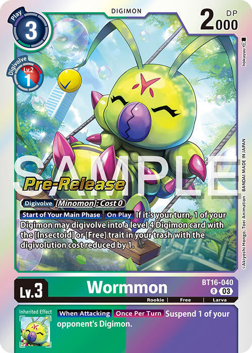 Wormmon [BT16-040] [Beginning Observer Pre-Release Promos] | Tables and Towers