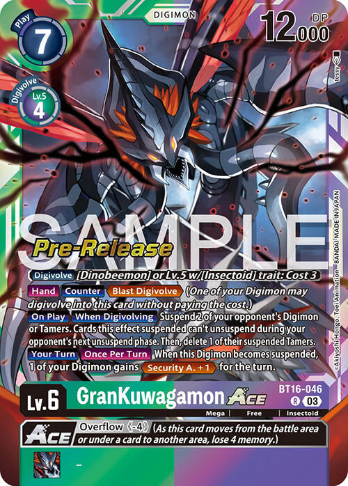 GranKuwagamon Ace [BT16-046] [Beginning Observer Pre-Release Promos] | Tables and Towers