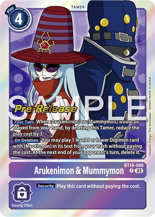 Arukenimon & Mummymon [BT16-089] [Beginning Observer Pre-Release Promos] | Tables and Towers