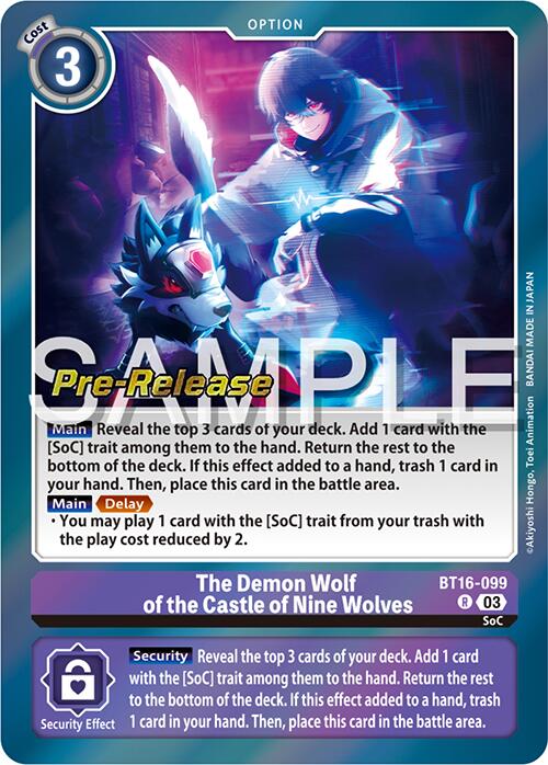 The Demon Wolf of the Castle of Nine Wolves [BT16-099] [Beginning Observer Pre-Release Promos] | Tables and Towers