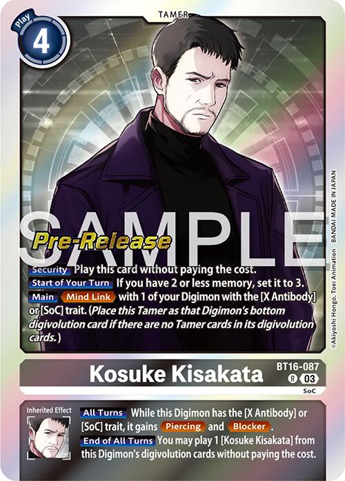 Kosuke Kisakata [BT16-087] [Beginning Observer Pre-Release Promos] | Tables and Towers