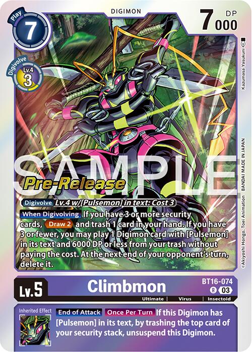 Climbmon [BT16-074] [Beginning Observer Pre-Release Promos] | Tables and Towers