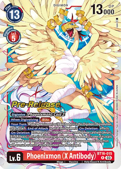 Phoenixmon (X Antibody) [BT16-015] [Beginning Observer Pre-Release Promos] | Tables and Towers