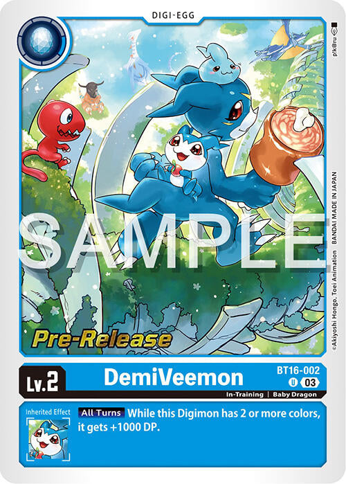 DemiVeemon [BT16-002] [Beginning Observer Pre-Release Promos] | Tables and Towers