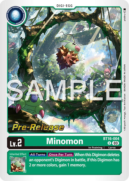 Minomon [BT16-004] [Beginning Observer Pre-Release Promos] | Tables and Towers