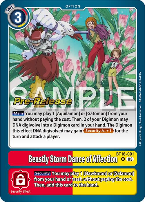 Beastly Storm Dance of Affection [BT16-091] [Beginning Observer Pre-Release Promos] | Tables and Towers