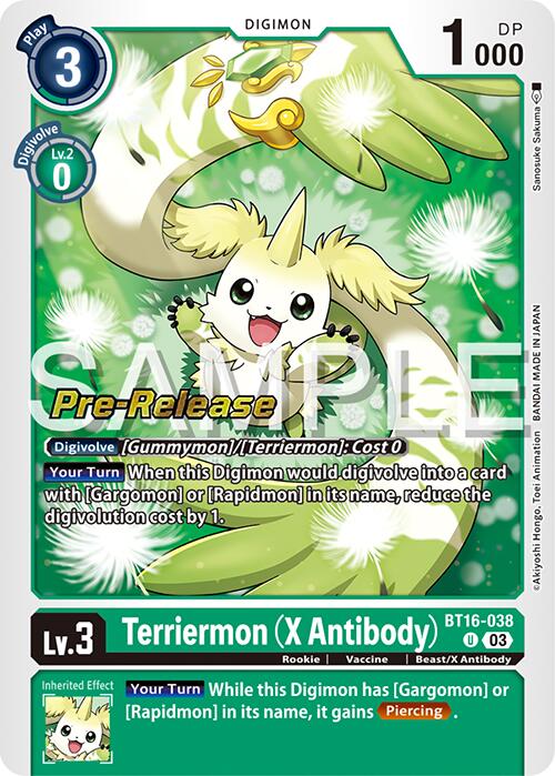 Terriermon (X Antibody) [BT16-038] [Beginning Observer Pre-Release Promos] | Tables and Towers