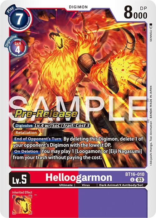 Helloogarmon [BT16-010] [Beginning Observer Pre-Release Promos] | Tables and Towers