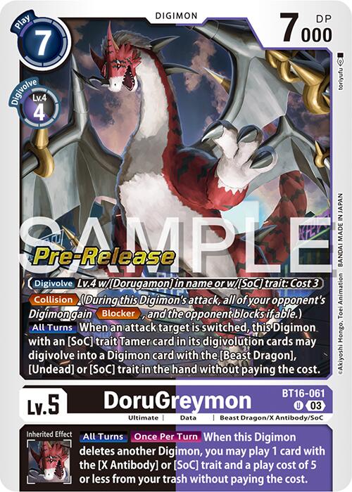 DoruGreymon [BT16-061] [Beginning Observer Pre-Release Promos] | Tables and Towers