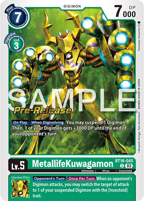 MetallifeKuwagamon [BT16-045] [Beginning Observer Pre-Release Promos] | Tables and Towers